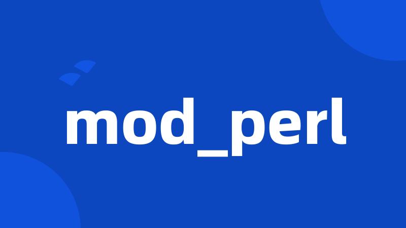 mod_perl