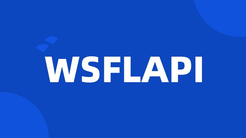 WSFLAPI