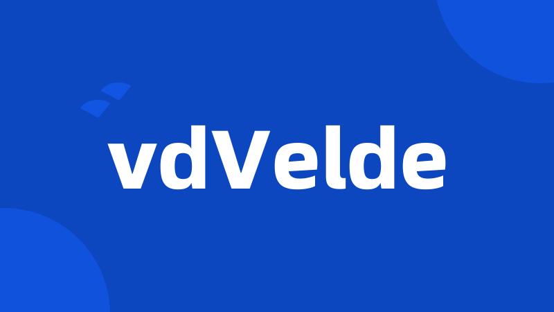 vdVelde