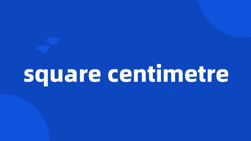 square centimetre