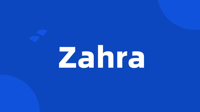 Zahra