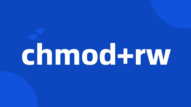 chmod+rw