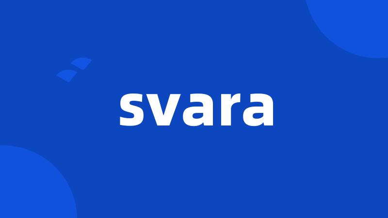 svara