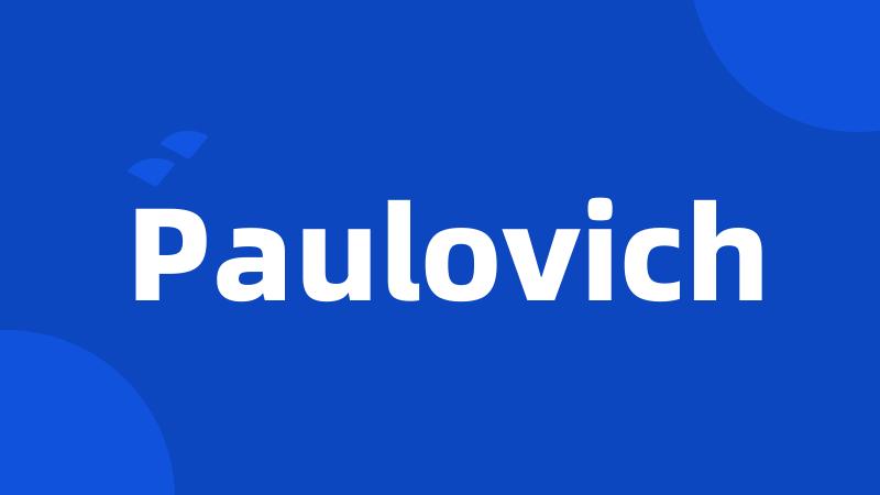 Paulovich