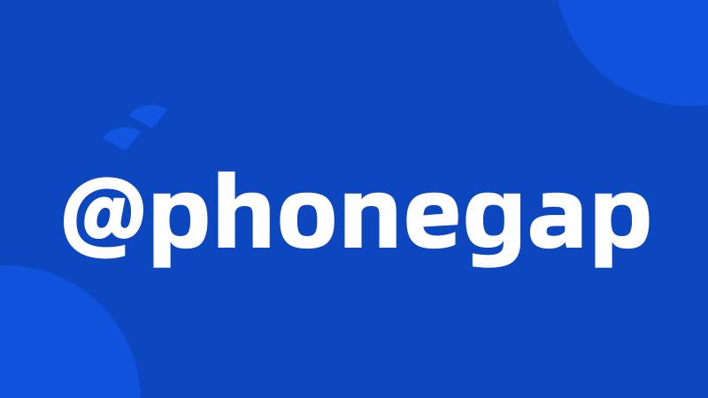 @phonegap