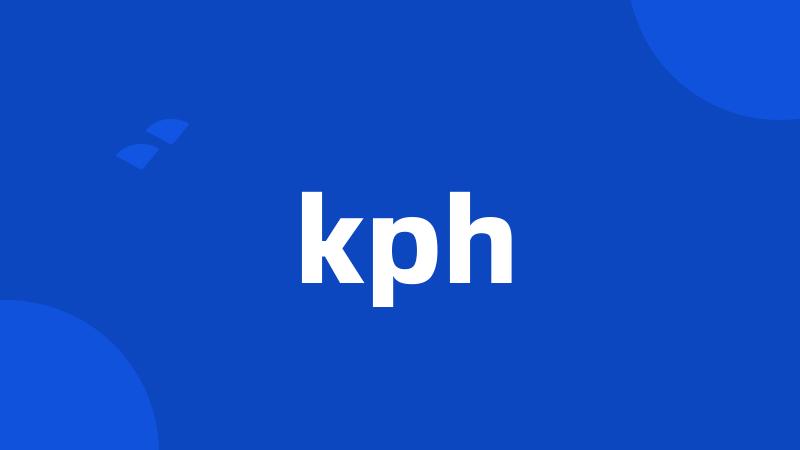 kph