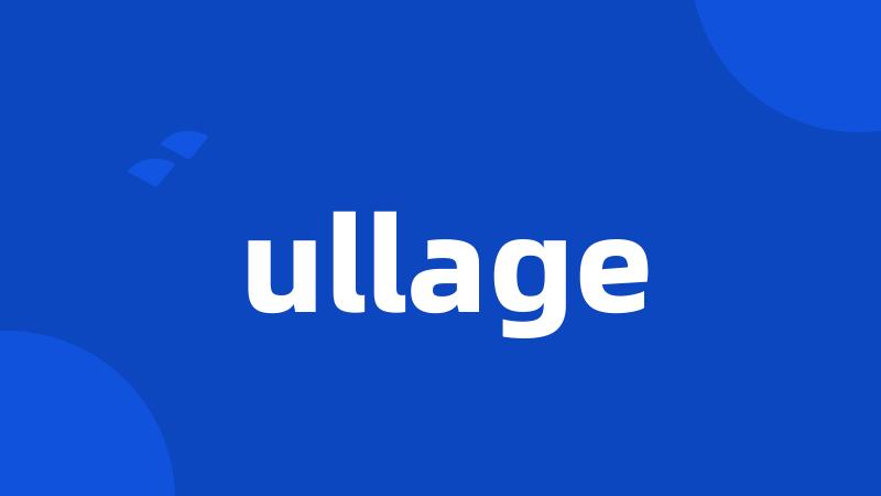 ullage