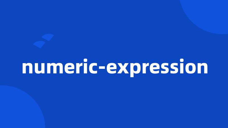 numeric-expression