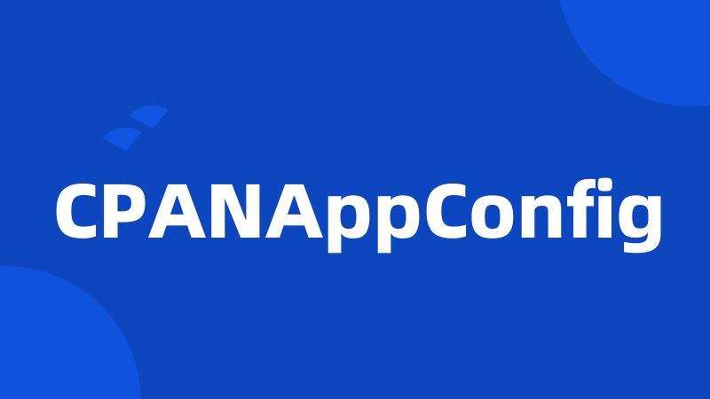 CPANAppConfig