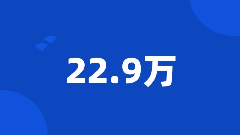 22.9万