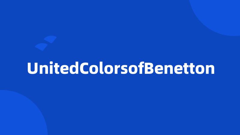 UnitedColorsofBenetton