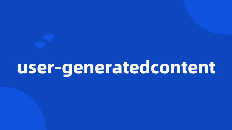 user-generatedcontent