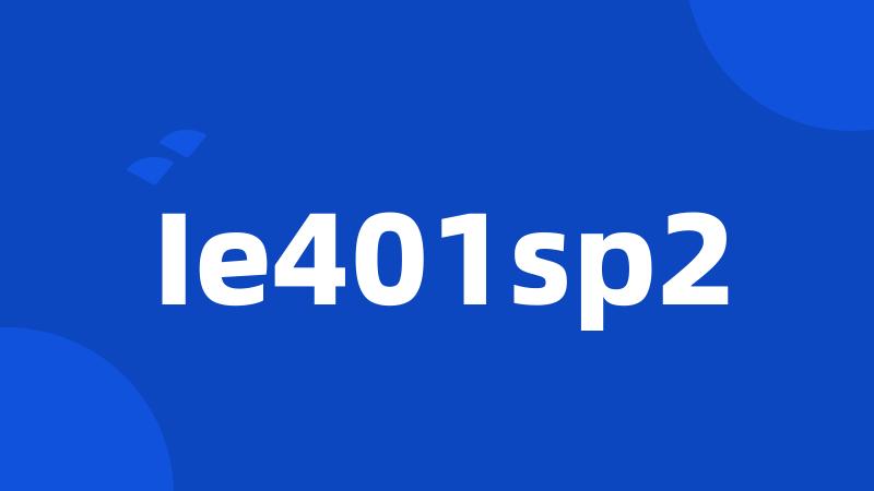 Ie401sp2