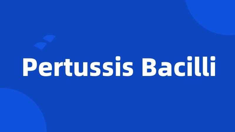 Pertussis Bacilli