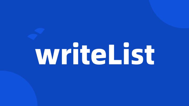 writeList