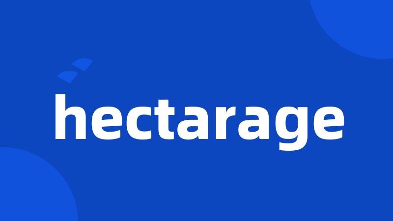 hectarage