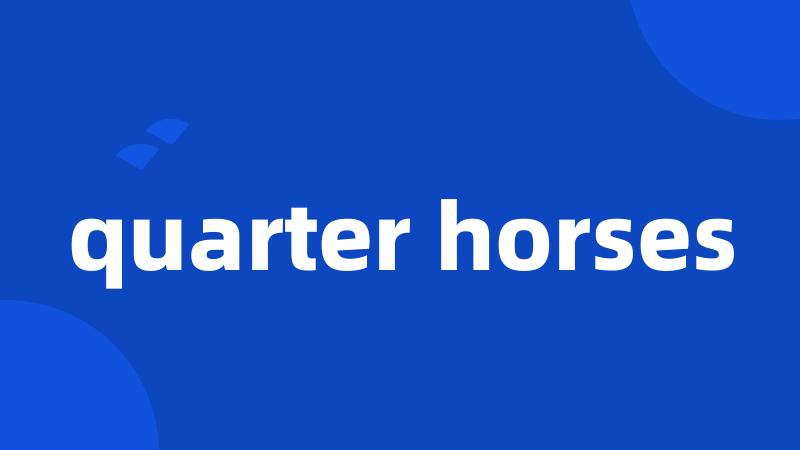 quarter horses