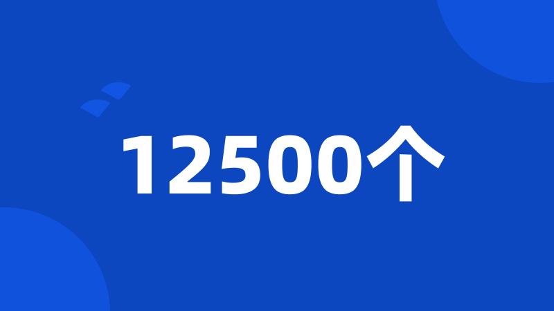 12500个