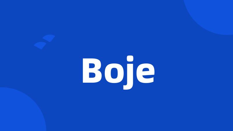 Boje