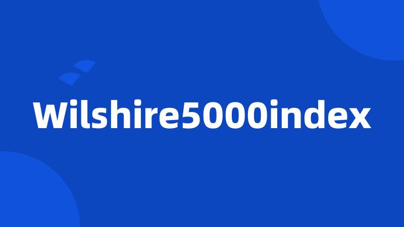 Wilshire5000index