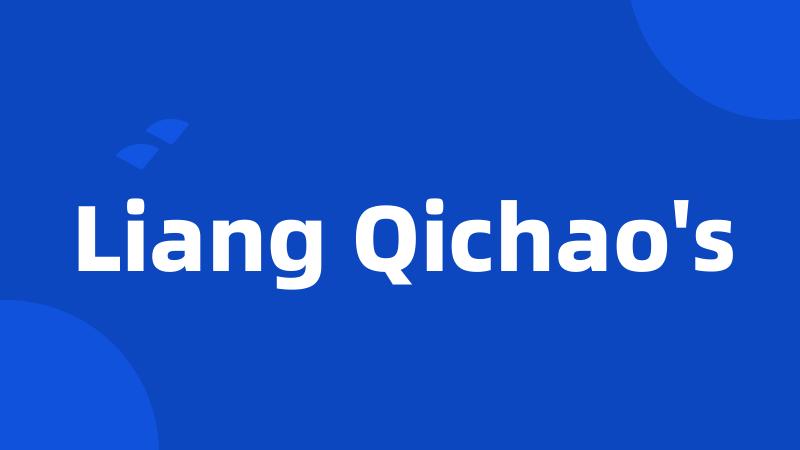 Liang Qichao's