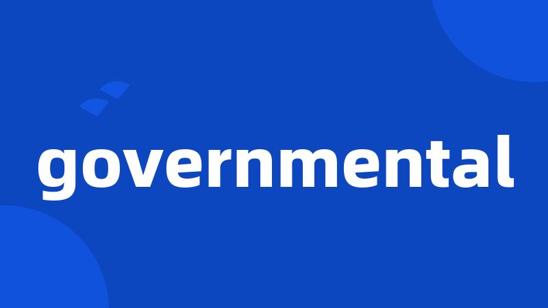 governmental