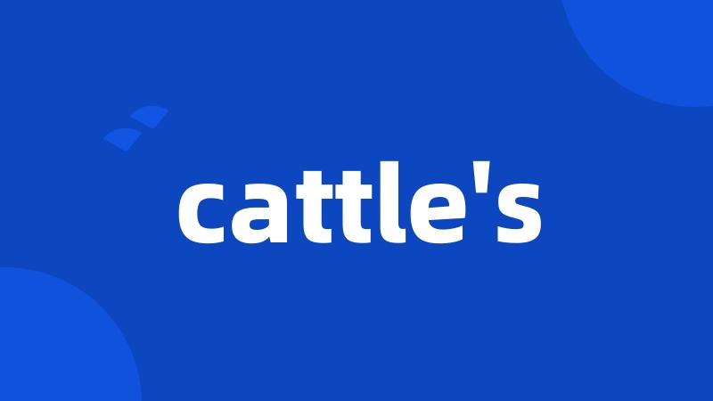 cattle's