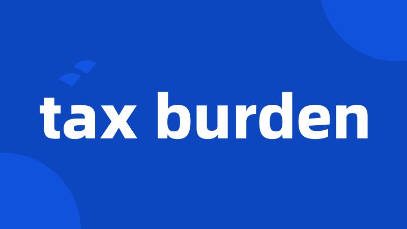 tax burden