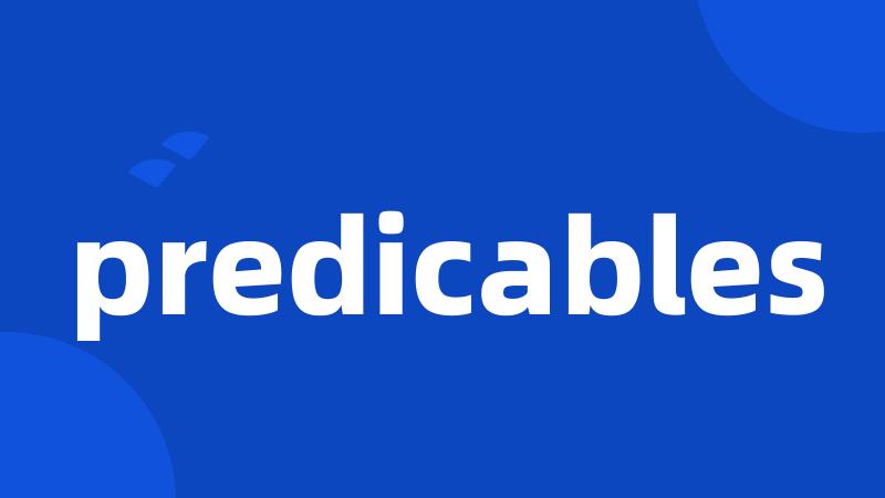 predicables