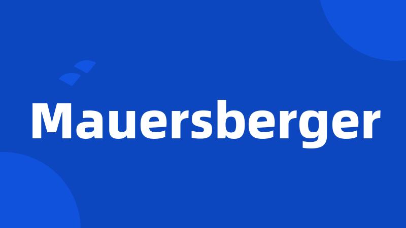 Mauersberger