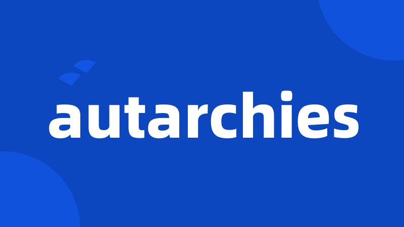 autarchies