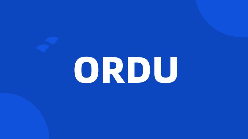 ORDU