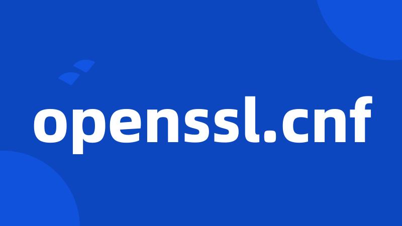 openssl.cnf