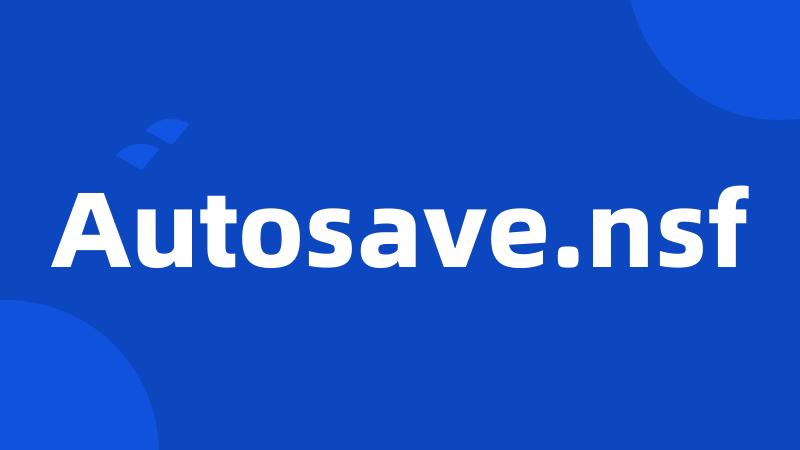 Autosave.nsf