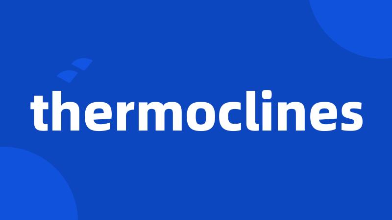 thermoclines