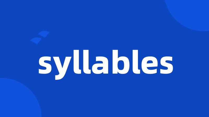 syllables