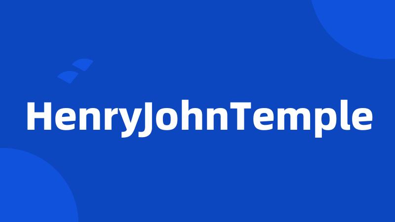 HenryJohnTemple