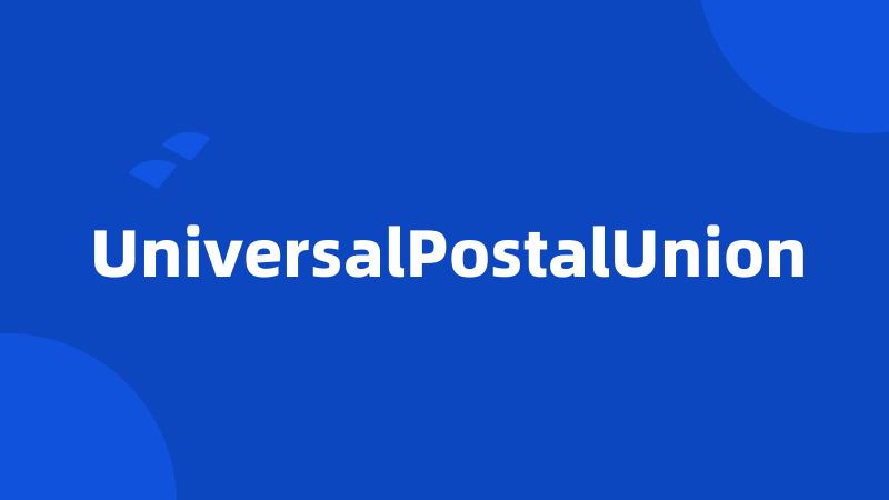 UniversalPostalUnion