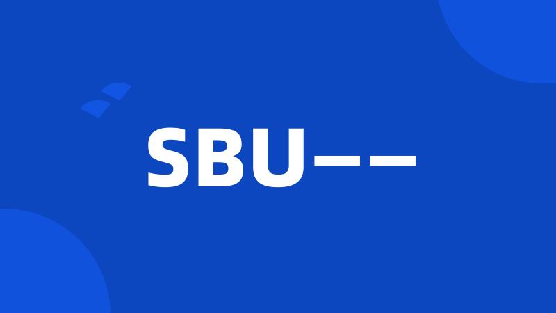 SBU——