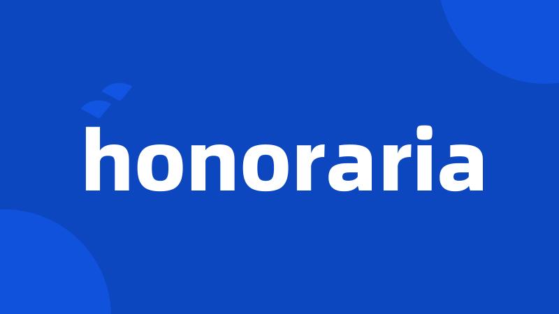 honoraria