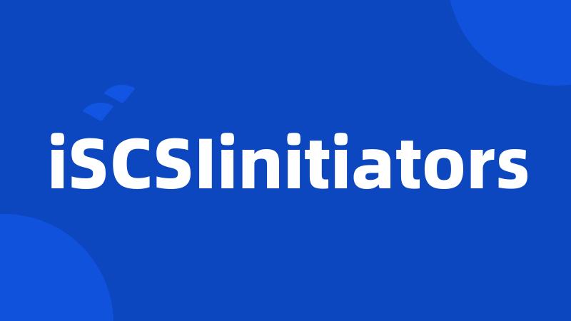 iSCSIinitiators