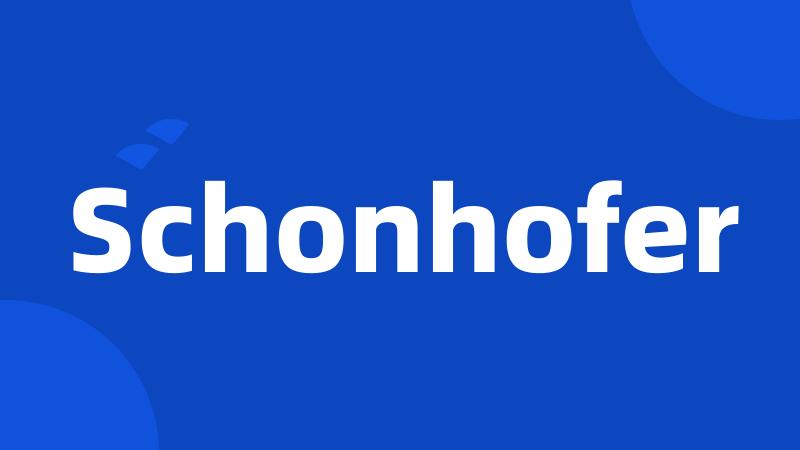 Schonhofer