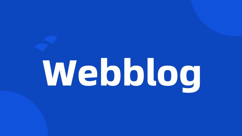 Webblog