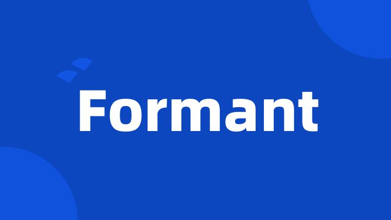 Formant