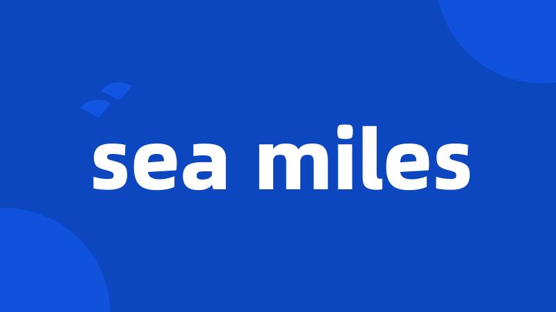 sea miles