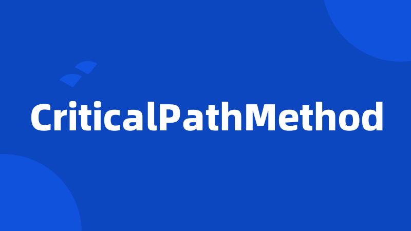 CriticalPathMethod