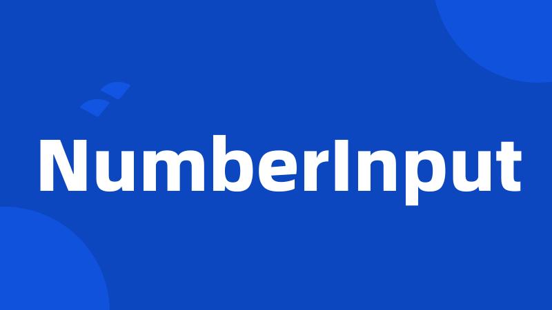 NumberInput