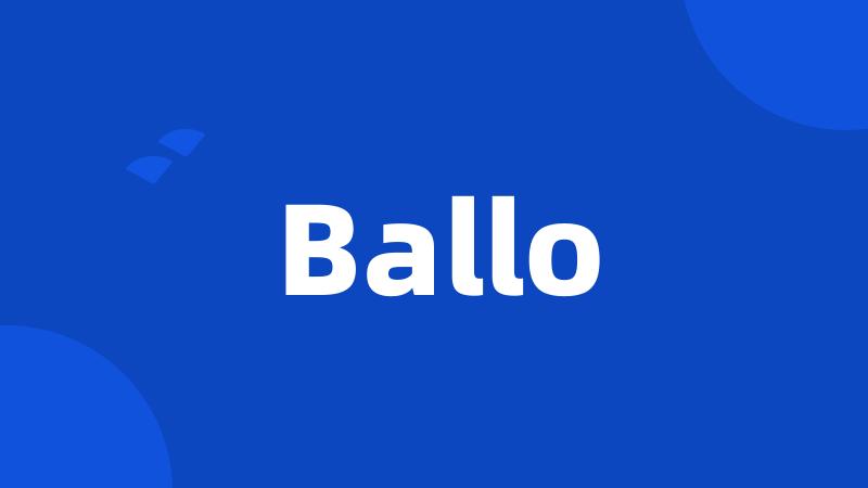 Ballo