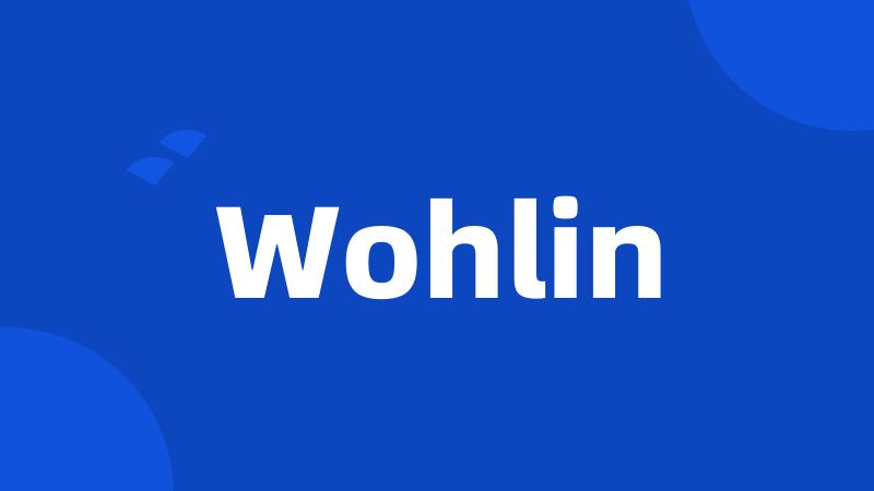 Wohlin