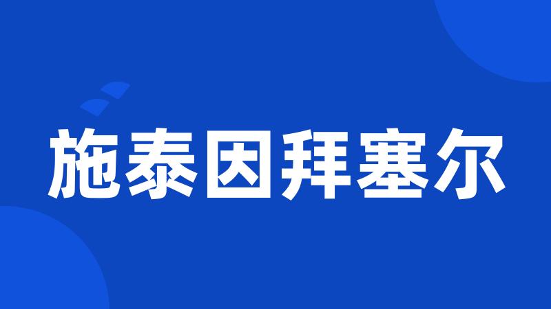 施泰因拜塞尔